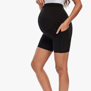 NWT Maternity Yoga Shorts Over The Belly Active Comfy Workout